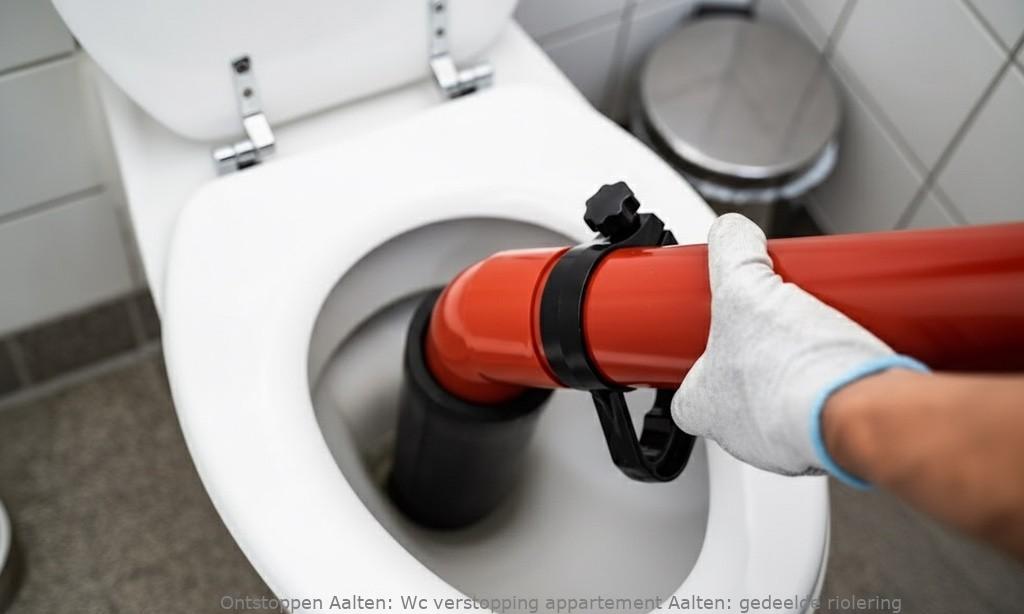 Wc verstopping appartement Aalten: gedeelde riolering